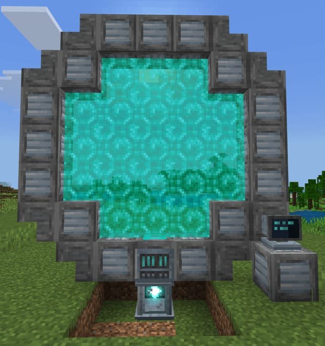 Активированный портал и терминал в моде Аномалии для Майнкрафт ПЕ (Бедрок)