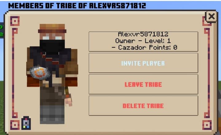 Интерфейс управления племенем в моде Мир Динозавров