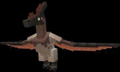 Полет на прирученном Птеранодоне в Майнкрафт ПЕ (Бедрок)