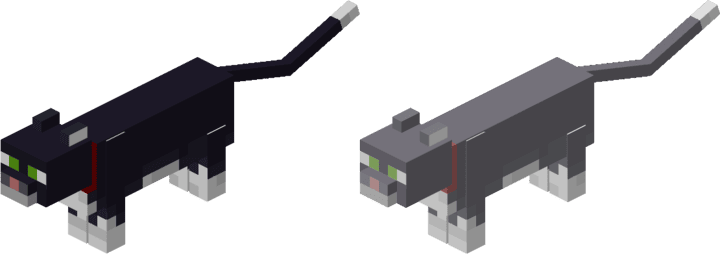 Мигающий кот при низком здоровье в Minecraft PE (Bedrock)