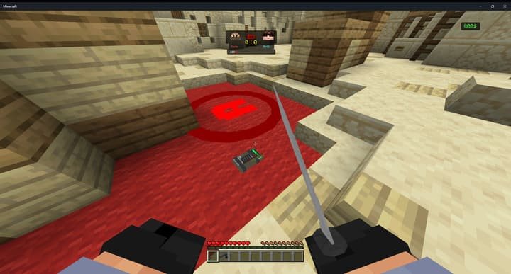 Процесс обезвреживания бомбы в Майнкрафт ПЕ (Бедрок)