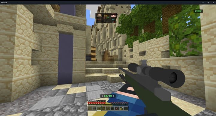 Новый снайперский прицел на карте Counter strike для Minecraft PE (Bedrock)