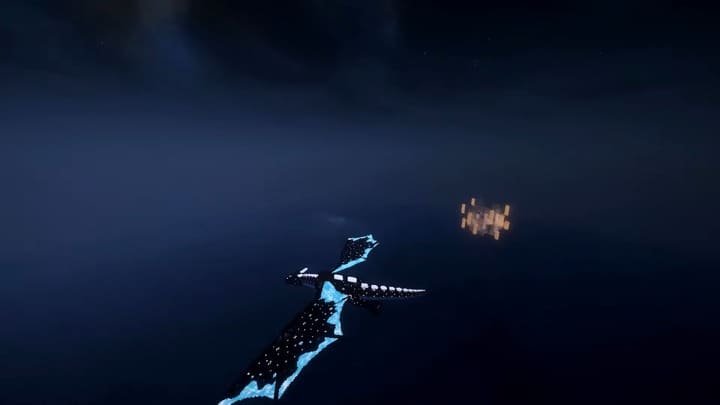 Полет на драконе над миром Майнкрафт ПЕ (Бедрок)