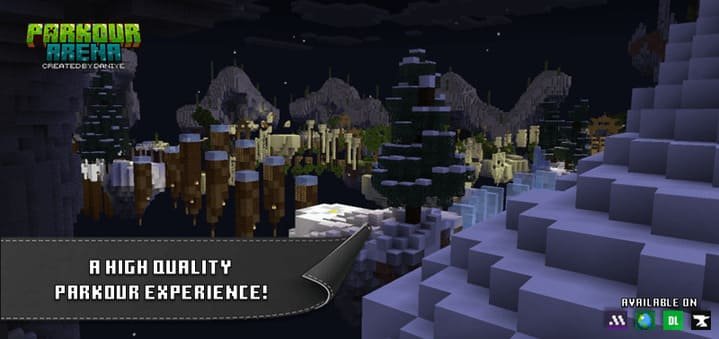 Простой и понятный дизайн карты Паркур арена