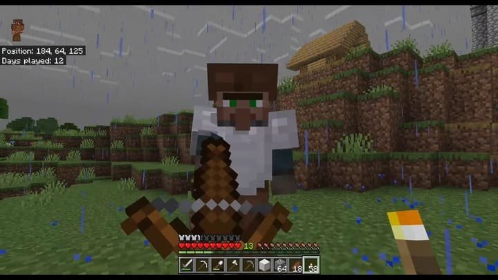 Отряд деревенских стражников в полной броне в Майнкрафт ПЕ (Бедрок)