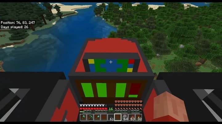 Мульти-транспортное средство в режиме дирижабля в Майнкрафт ПЕ (Бедрок)
