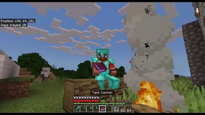 Игрок, сидящий на ступеньках, благодаря новой механике в Майнкрафт ПЕ (Бедрок)