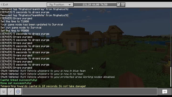 Полезные новые команды с модом в Minecraft PE (Bedrock)