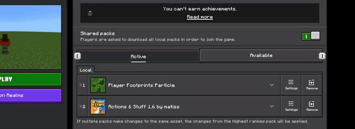 Настройка порядка ресурс-паков в меню игры