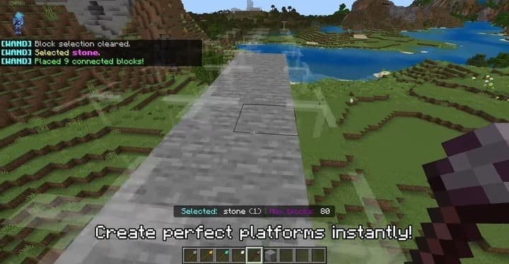 Предпросмотр размещения блоков с частицами в Майнкрафт ПЕ (Бедрок)