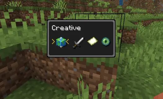 Меню выбора режима игры в интерфейсе Майнкрафт ПЕ (Бедрок)