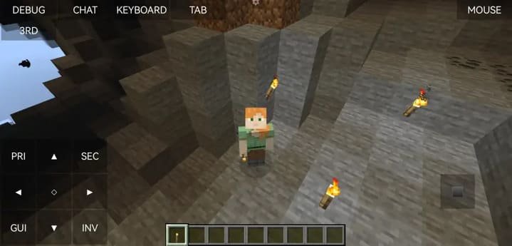 Процесс запуска и игры в Java версию на экране смартфона