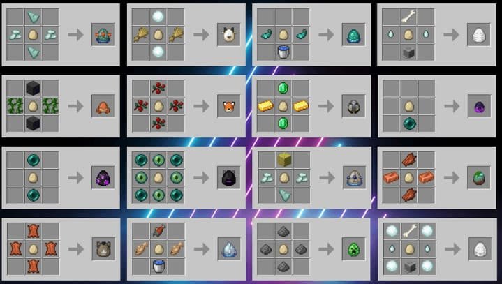 Крафт спавнера мобов и использование созданных яиц призыва в Minecraft PE (Bedrock)