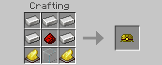 Рецепт крафта и внешний вид шахтерского шлема в инвентаре Minecraft PE (Bedrock)