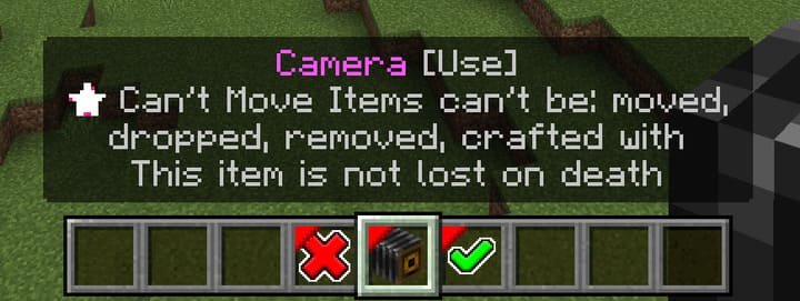Использование предметов редактора для создания траектории камеры в Minecraft PE (Bedrock)