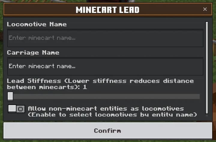 Процесс сборки и настройки поезда с помощью гаечного ключа в Minecraft PE (Bedrock)
