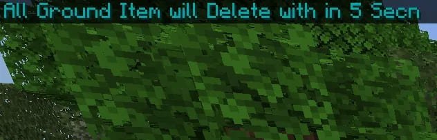 Демонстрация работы системы предупреждений об очистке предметов в чате Майнкрафт ПЕ (Бедрок)