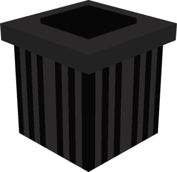 Использование предмета мусорной корзины для удаления ненужных вещей в Майнкрафт ПЕ (Бедрок)