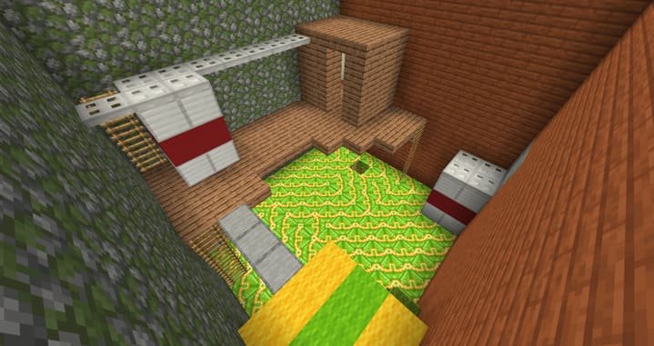 Вид на огромную кухню на карте CS 1.6 Rats в Майнкрафт ПЕ (Бедрок)