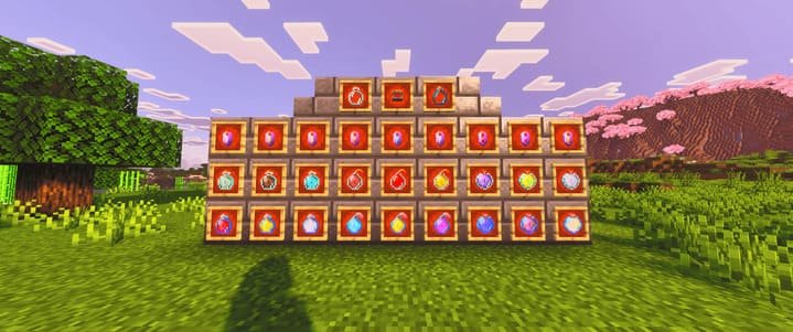 Большие и обычные зелья в моде Potions Reimagined для Майнкрафт ПЕ (Бедрок)