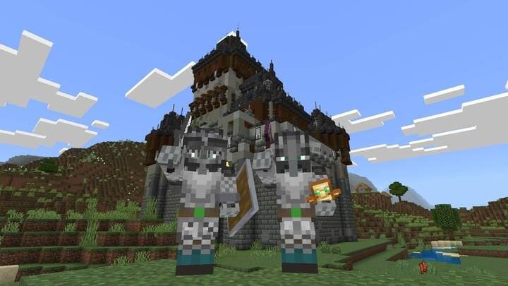 Замок викингов и форт пилладжеров в Minecraft PE (Bedrock)