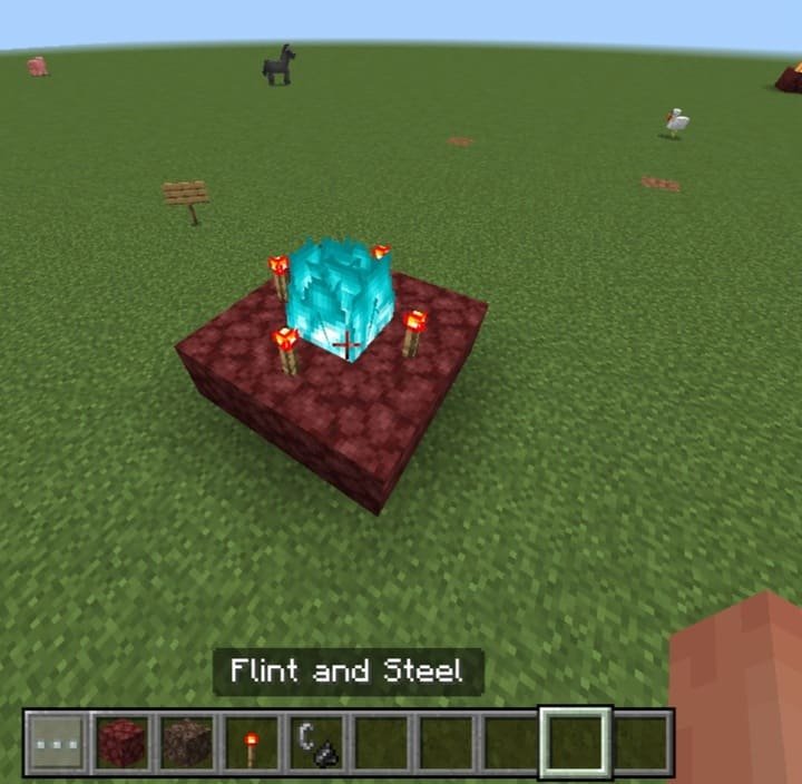 Алтарь и процесс призыва Херобрина в Minecraft PE (Bedrock)