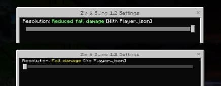 Настройки подпаков на урон от падения в Minecraft PE (Bedrock)