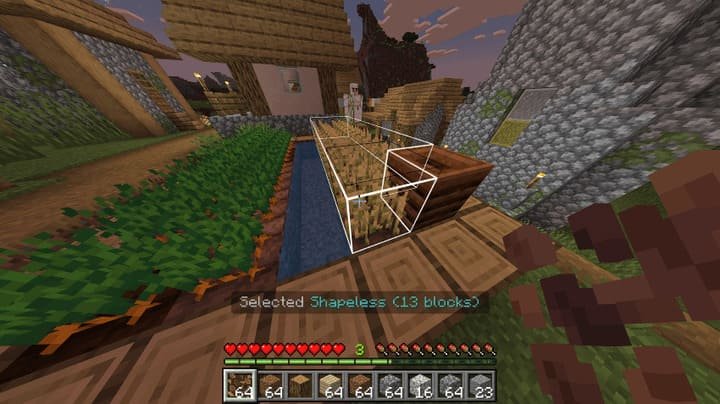 Система визуальной подсветки добываемых блоков в Майнкрафт ПЕ (Бедрок)