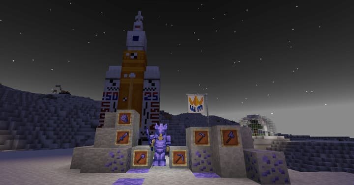 Выживание на поверхности Луны в Майнкрафт ПЕ (Бедрок)