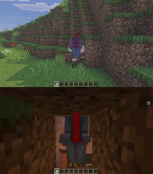 Прохождение сквозь стену с мембраной фантома в Майнкрафт ПЕ (Бедрок)