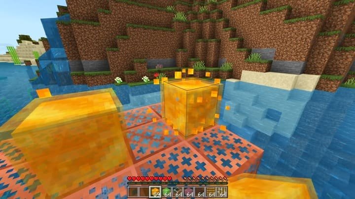 Реалистичные частицы при установке блоков в Minecraft PE (Bedrock)