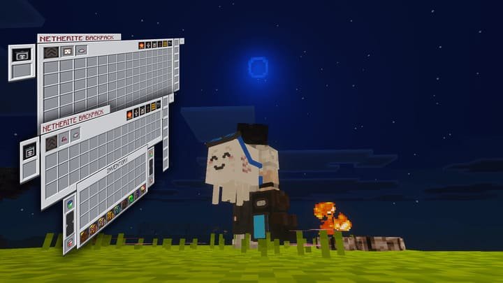 Портативная станция зачарования из рюкзака в Minecraft PE (Bedrock)