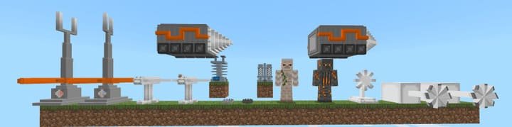 Все механизмы из мода Железные технологии для Minecraft PE (Bedrock)