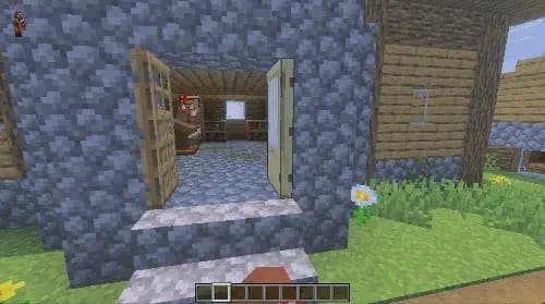 Разные типы дверей, работающие с аддоном Двойные двери для Minecraft PE (Bedrock)