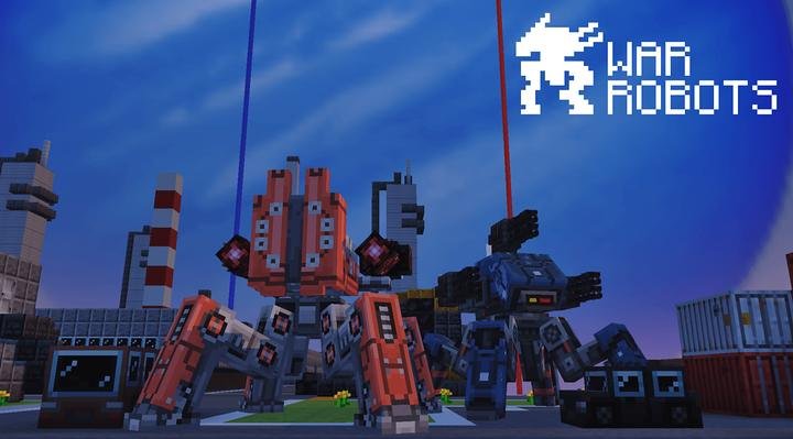 Боевые роботы на арене карты Война роботов для Minecraft PE (Bedrock)