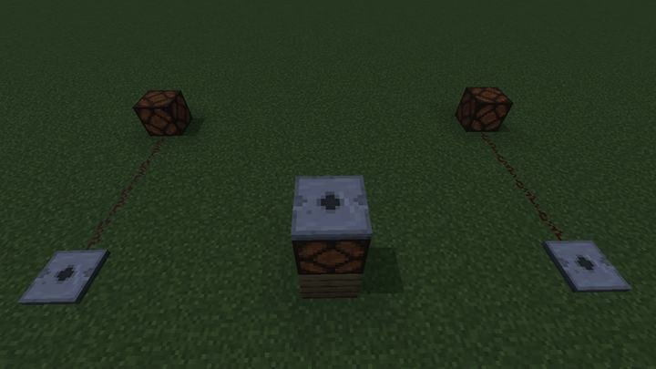 Беспроводные приёмники передают сигнал на лампы в моде Прибор Тесла для Minecraft PE (Bedrock)